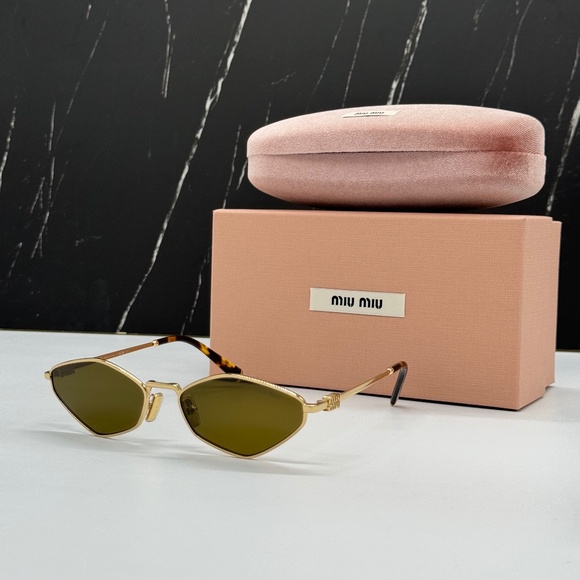 NEW SMU 56Z 5AK09Z MIU MIU SUNGLASSES MU56ZS 5AK09Z GOLD MU 56ZS WOMEN EYEWEAR main image 11